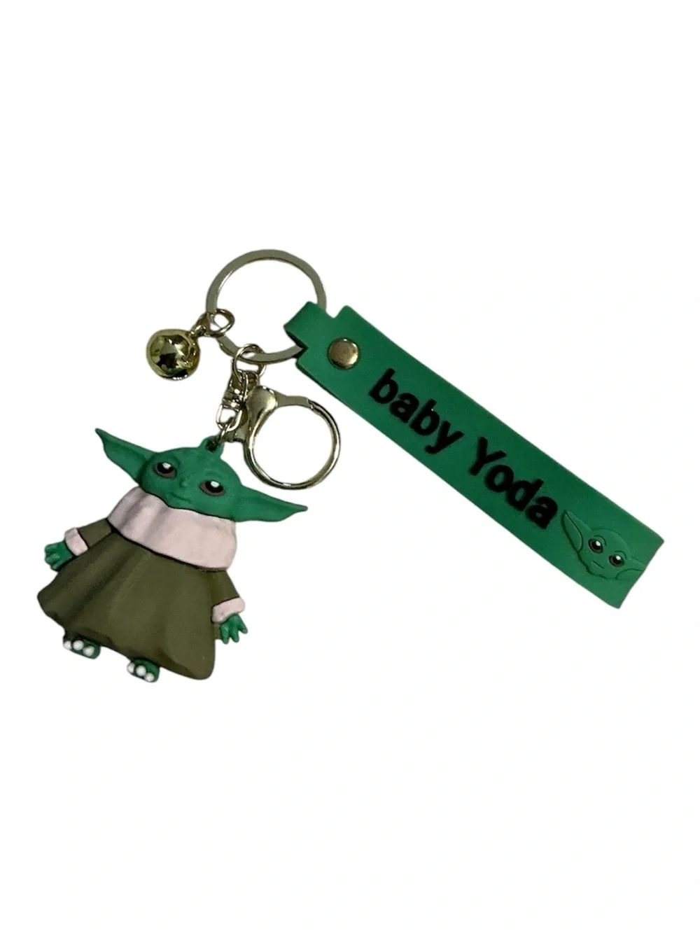 STAR WARS BABY YODA Mandalorian Figure KEY CHAIN RING Fob KEYCHAIN LIKE NEW!